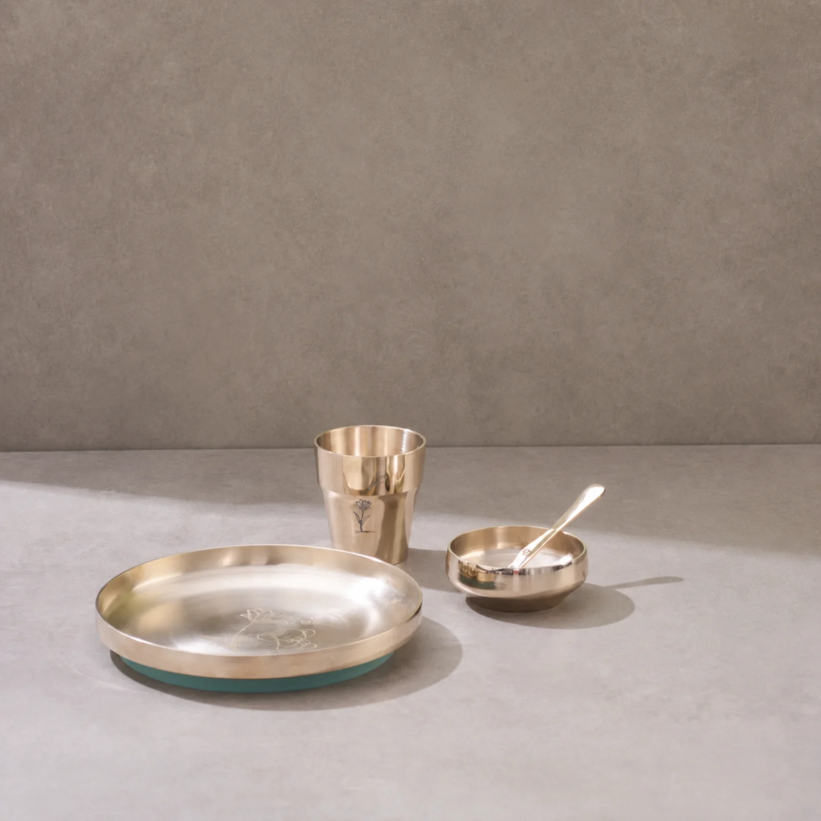 Peetal Katori Set — Plain, 6 Pieces