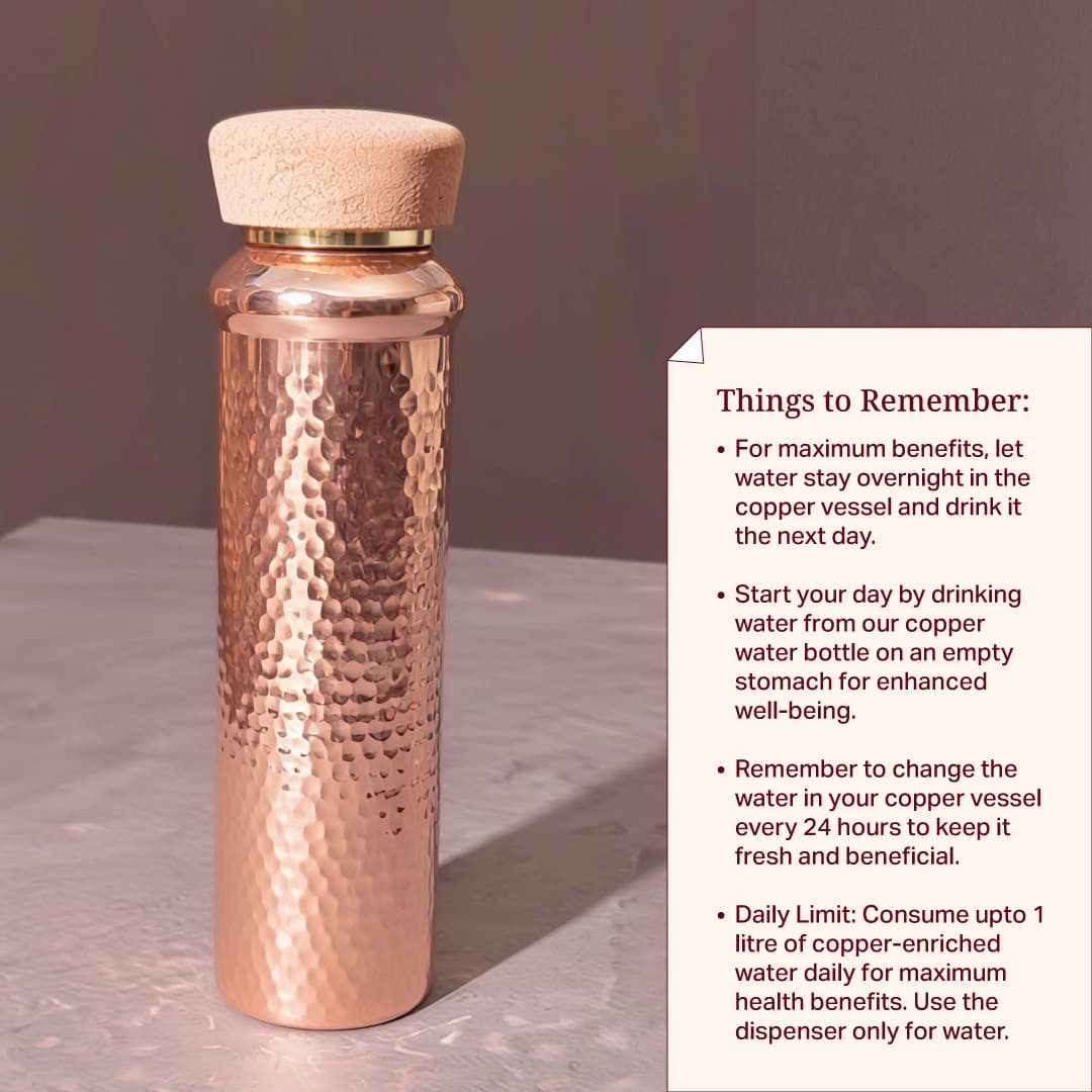 Copper Bottle & Two-Glass Set